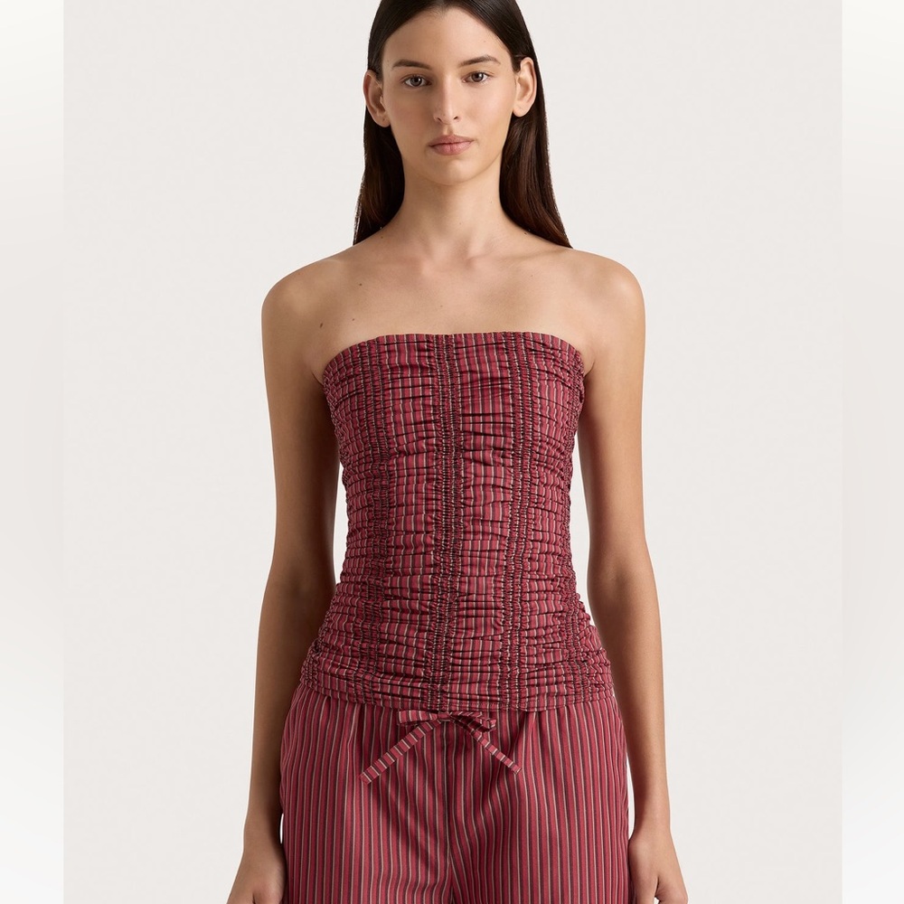 Faithful the Brand Jilliane Top Wine Stripe | NWT | size 6
